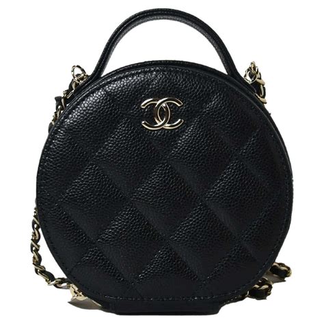 chanel round leather maleup holder|chanel crossbody vanity bag.